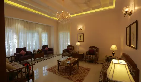 Will illuminated home interior with beautiful ambiance
