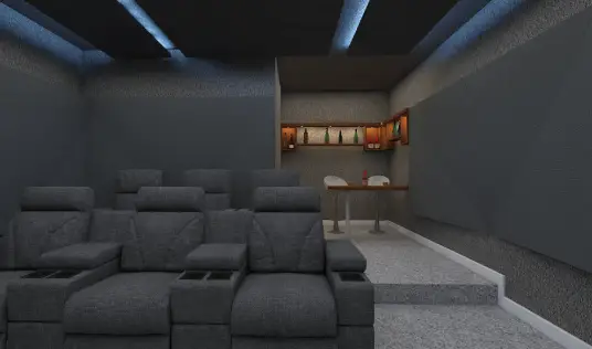 Beautifully crafted home theatre setup